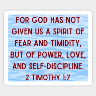 Bible Verse 2 Timothy 1:7 Sticker